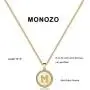 MONOZO Disc Initial Necklace for Women, 14k Gold Filled CZ Initial Letter Pendant Necklace Dainty Disc A-Z Alphabet Necklace Jewelry Gifts for Women Teen Girls