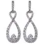 Wedding Earrings for Bridesmaids Gift - Elegant Sterling Silver Sparkly Teardrop CZ Cubic Zirconia Crystal Rhinestone Drop Earrings Bridal Accesories Jewelry for Women Girls Hypoallergenic