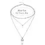 Relbcy Boho Moon Layered Necklaces Silver Stone Pendant Necklace Festival Necklaces Jewelry Accesories for Women and Girls Relbcy Boho Moon Layered Necklaces Silver Stone Pendant Necklace Festival Necklaces Jewelry Accesories for Women and Girls