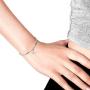 Ocean Serenity Whale Tail Simulated Green Turquoise Inlay .925 Sterling Silver Beads Stretch Bracelet