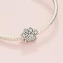 Pandora Jewelry Sparkling Paw Print Cubic Zirconia Charm in Sterling Silver