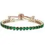 FuSi Womens Slider Tennis Chain Crystal Bracelet Gold Silver 4MM Crystal Zirconia Shiny Crystal Slip Full Diamond Jewelry Bracelet for Valentines Day,Birthday Present,5.9''+1.58'' Chain