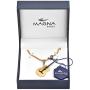 Magna Steel Mens Stainless Steel Acoustic Guitar Music Charm Pendant Necklace with 24'' Rolo Chain