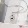 Crystal Teardrop Heart Cremation Urn Pendant Memorial Necklace Stainless Steel Ashes Holder Keepsake Jewelry