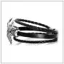 Heavstjer Punk Alloy Spider Wristband Leather Cuff Bracelet