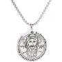 VASSAGO Stainless Steel First Pentacle of the Sun Pendant Necklace Key of Solomon Seal Round Charm Wide Chain Talisman Jewelry Men VASSAGO Stainless Steel First Pentacle of the Sun Pendant Necklace Key of Solomon Seal Round Charm Wide Chain Talisman Jewelry Men