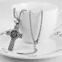 AsAlways Stainless Steel Freemason Symbol Masonic Eternal Celtic Cross Irish Knot Pendant Necklace, 22+2''Link Chain,