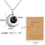Nanafast Zodiac Necklace Stud Earrings Set, Adjustable Stainless Steel Constellation Crescent Moon Necklace, Creative Glow Horoscope Astrology Pendant Necklace for Women Girls Valentines Birthday Gift