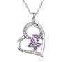 RMREWY Butterfly & Bee Necklace for Women 925 Sterling Silver Dainty Cute Butterfly Charm Jewelry Delicate Pendant Necklace Birthday Graduation Gift for Her Girlfriend Mom
