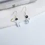 Eiffy Cartoon Asymmetric Astronauts Spaceman Moon Star Plant Dangle Earrings for Women Girls Jewelry