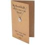 Quan Jewelry Heart Necklace from Granny, Silver Tone Charm, Grandma to Grandchild Necklaces and Birthday Card - 100% Handmade