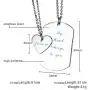 VNOX Stainless Steel My Heart Belongs to You&Forever Dog Tag and Heart Couples Necklace Set