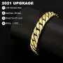willtx Gold Cuban Link Chain Necklace or Bracelet for Men Boys Rapper Biker Hip Hop Jewelry Thick Curb Links with Design Box Clasp willtx Gold Cuban Link Chain Necklace or Bracelet for Men Boys Rapper Biker Hip Hop Jewelry Thick Curb Links with Design Box Clasp