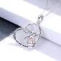 Sterling Silver Sloth Necklace - 925 Mother Daughter Animal Alway in My Heart Pendant Jewelry Gift for Girls Women