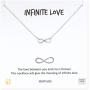 MUSTHAVE Infinite Love 18K Gold Plated Necklace with Message Card, Yellow and White Color, Anchor Chain, Best Gift Necklace, Size 16 inch + 2 inch Extender, Infinite Love Pendant, Gift Card