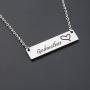 ENSIANTH Godmother Necklace Goddaughter Necklace Hand Stamped Bar Necklace Gift for Her