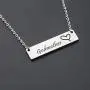 ENSIANTH Godmother Necklace Goddaughter Necklace Hand Stamped Bar Necklace Gift for Her