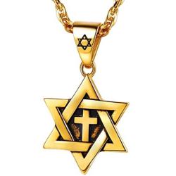 PROSTEEL Jewish Magen Star of David Necklace Stainless Steel Pendant & Chain Israel Jewelry for Men Women Gift