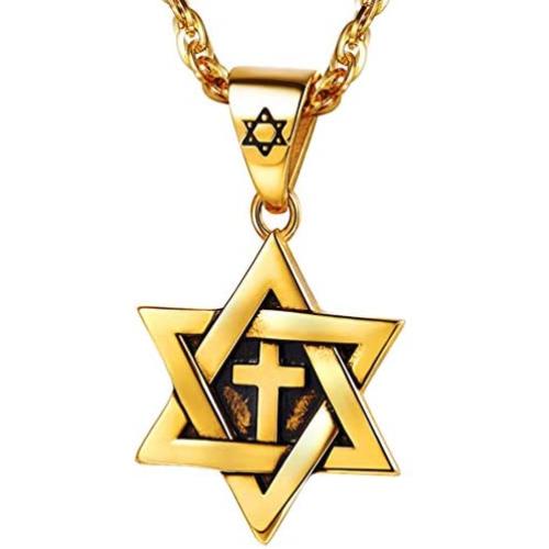 PROSTEEL Jewish Magen Star of David Necklace Stainless Steel Pendant & Chain Israel Jewelry for Men Women Gift