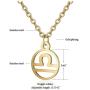 Augonfever Zodiac Necklace Constellation Horoscope Jewelry Birthday for Women Girls