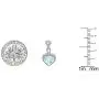 Dazzlingrock Collection 10K 6 MM Each Heart Gemstone & Round Diamond Ladies Swirl Dangling Drop Earrings, White Gold Dazzlingrock Collection 10K 6 MM Each Heart Gemstone & Round Diamond Ladies Swirl Dangling Drop Earrings, White Gold