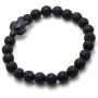 Heavstjer Yoga 8mm Lava Rock Onyx Turquoise Stone Bead Bracelet Turtle Charm Bracelet
