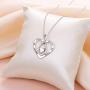 DAOSHANG 925 Sterling Silver Always My Sister Forever My Friend Infinity Heart Pendant Necklace for Women Friendship Gift