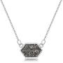 MissNity Colorful Faux Druzy Jewelry Set Drusy Necklace Silver Plated Hexagon Pendant Christmas Womens Gift for Her