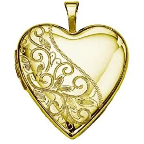 Pori Jewelers 14K Solid Yellow Gold Heart Locket Pendants- For Photos, Messages, sentimentals Pori Jewelers 14K Solid Yellow Gold Heart Locket Pendants- For Photos, Messages, sentimentals