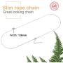 ChainsPro Women 1.2mm Slim Snake Chain, Replacement Necklace, 18-30“ Length, 18K Gold/Rose Gold Plated (Send Gift Box)