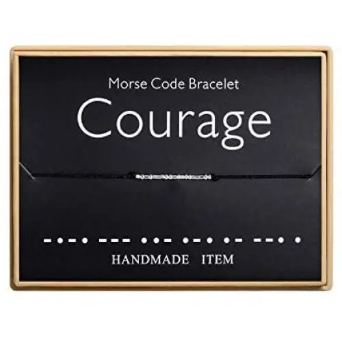 Courage Morse Code Bracelet Handmade Bead Adjustable String Bracelets Inspirational Jewelry for Women Courage Morse Code Bracelet Handmade Bead Adjustable String Bracelets Inspirational Jewelry for Women