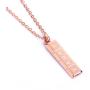 Pill Necklace,Womens Girls Small Pill Capsule Xanax ID Bar Pendant Stainless Steel Necklace Jewelry