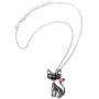 BONSNY Statement Enamel Alloy Chain Cat Necklaces Pendant Original Design for Women Girls