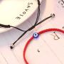 PPJew Handmade Evil Eye Bracelet Ojo Turco Kabbalah Protection Adjustable Red String Amulet Nazar Bracelets Set for Couples Women Men Family Bestfriend 2Pcs