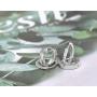 Cubic Zirconia Hoop Earrings Set - Sterling Silver Hypoallergenic CZ Huggies Earrings Crystal Small Hoop Earrings for Women Girls 2 Pairs