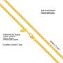 Lifetime Jewelry 3.5mm Flat Mariner Chain Necklace for Women & Men 24k Gold Plated