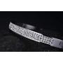 VNOX Stainless Steel Cubic Zirconia Rhinestones Paved Eternity Cuff Bangle Bracelet for Women Girl