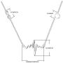 YL Serotonin Necklace 925 Sterling Silver Heartbeat Pendant Infinity Heart Jewelry
