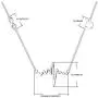 YL Serotonin Necklace 925 Sterling Silver Heartbeat Pendant Infinity Heart Jewelry