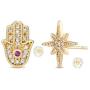 MYEARS Women CZ Stud Earrings Gold Diamond Cubic Zirconia Asymmetry 14K Gold Filled Tiny Boho Beach Simple Delicate Handmade Hypoallergenic Jewelry Gift