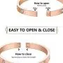 Love Friendship Bracelet Bangle Gold Rose Gold Silver with Cubic Zirconia Stones Stainless Steel Hinged Jewelry with Crystal Oval Bracelet Birthday Present for Her Women Teen Girls Love Friendship Bracelet Bangle Gold Rose Gold Silver with Cubic Zirconia Stones Stainless Steel Hinged Jewelry with Crystal Oval Bracelet Birthday Present for Her Women Teen Girls