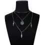 Kakaco Boho Turquoise Layered Necklaces Beaded Leaves Pendant Necklace Silver Chain Jewelry for Women and Girls Kakaco Boho Turquoise Layered Necklaces Beaded Leaves Pendant Necklace Silver Chain Jewelry for Women and Girls