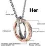His & Hers Matching Set Stainless Steel Couples Pendant Necklace for Lover Valentine a Pair His & Hers Matching Set Stainless Steel Couples Pendant Necklace for Lover Valentine a Pair