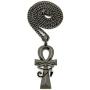 GWOOD Eye of Horus Over Ankh Pendant with 24 Inch Cuban Necklace