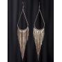 VIJIV 1920s Long Drop Tassel Earrings 20s Flapper Jewelry Costume Accessories