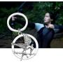 SEIRAA The Hunger Games Movie Jewelry Arrow Jewelry Bird with Arrow Circular Keychain for Movie Fans