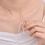 925 Sterling Silver Elegant Double Rhombus Ring Holder Necklace Zirconia Birthstone Jewelry Necklace Nurse Gifts Best Gifts For Wife 925 Sterling Silver Elegant Double Rhombus Ring Holder Necklace Zirconia Birthstone Jewelry Necklace Nurse Gifts Best Gifts For Wife