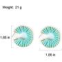 Statement Raffia Earrings Hoop Geometric Beaded Handmade Colorful Bohemian Dangle Earrings for Women Girls