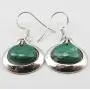 SilverStarJewel 925 Sterling Silver Cab Malachite Earrings 1.3'' 5.5 Grams Ladies Stone SilverStarJewel 925 Sterling Silver Cab Malachite Earrings 1.3'' 5.5 Grams Ladies Stone