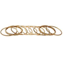 Efulgenz Fashion Jewelry Indian Bollywood Gold Plated Crystal Beaded Silk Thread Bracelet Bangle Set (20 pc)
